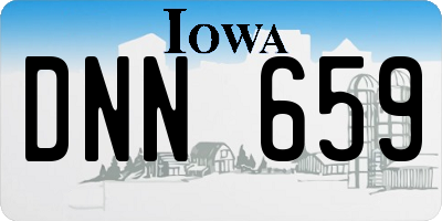 IA license plate DNN659