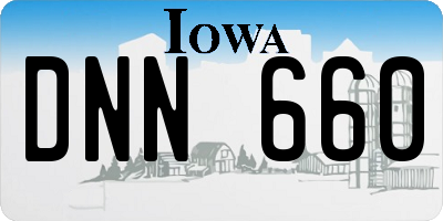 IA license plate DNN660