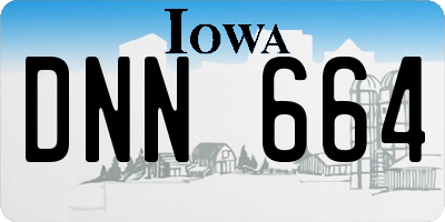 IA license plate DNN664