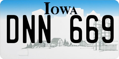 IA license plate DNN669