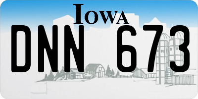 IA license plate DNN673