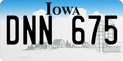 IA license plate DNN675