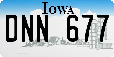 IA license plate DNN677