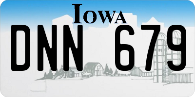 IA license plate DNN679