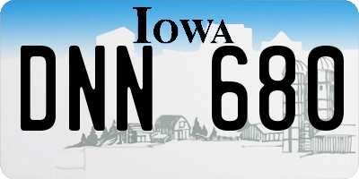 IA license plate DNN680