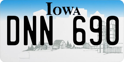 IA license plate DNN690