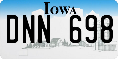 IA license plate DNN698