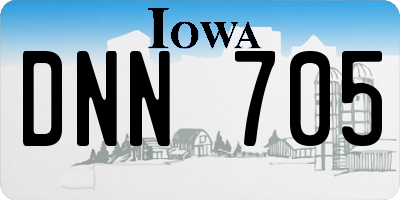 IA license plate DNN705