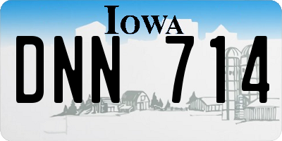 IA license plate DNN714