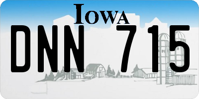 IA license plate DNN715