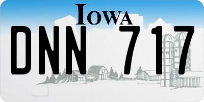 IA license plate DNN717