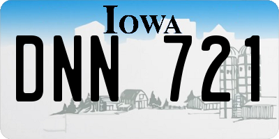 IA license plate DNN721