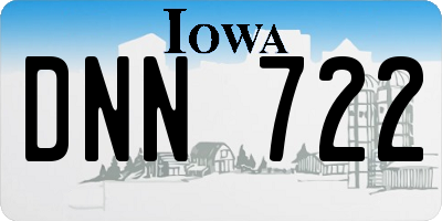 IA license plate DNN722