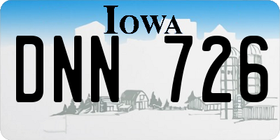 IA license plate DNN726