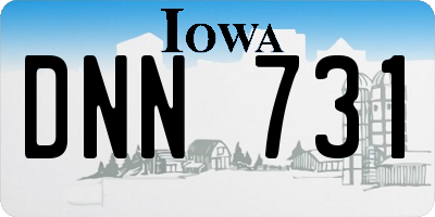 IA license plate DNN731