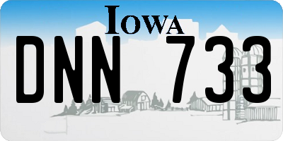 IA license plate DNN733