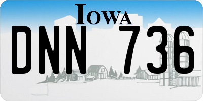 IA license plate DNN736