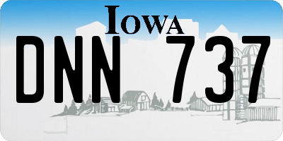 IA license plate DNN737