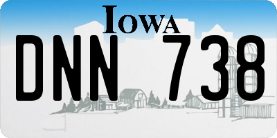 IA license plate DNN738