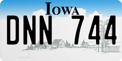 IA license plate DNN744