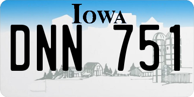 IA license plate DNN751