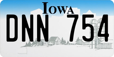 IA license plate DNN754