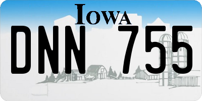 IA license plate DNN755