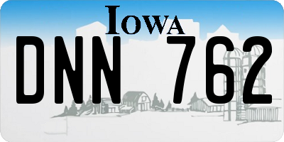 IA license plate DNN762