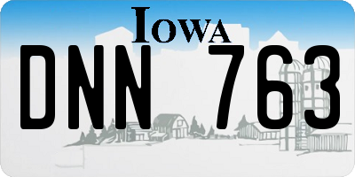 IA license plate DNN763