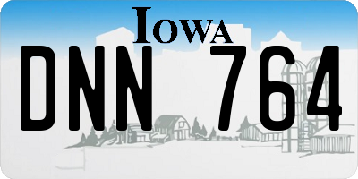 IA license plate DNN764