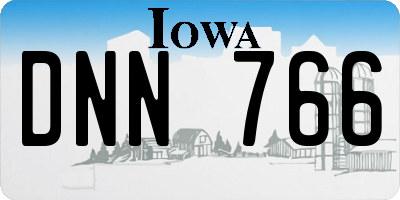 IA license plate DNN766