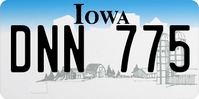 IA license plate DNN775