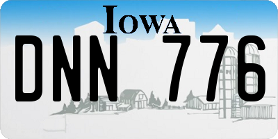 IA license plate DNN776
