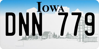 IA license plate DNN779