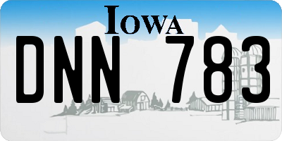 IA license plate DNN783