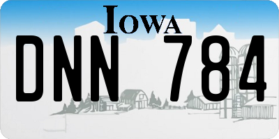 IA license plate DNN784
