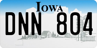 IA license plate DNN804