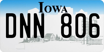 IA license plate DNN806