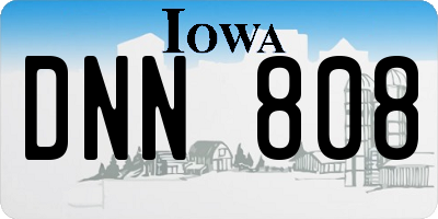 IA license plate DNN808