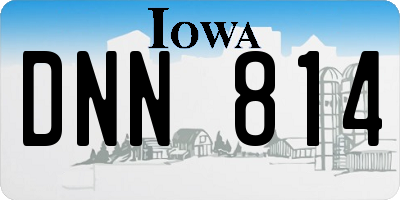 IA license plate DNN814