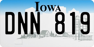 IA license plate DNN819