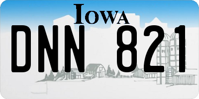 IA license plate DNN821