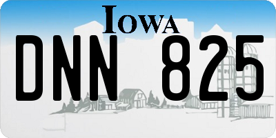 IA license plate DNN825