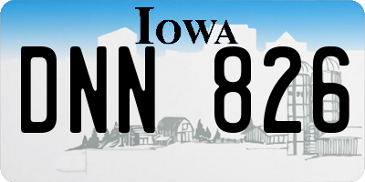 IA license plate DNN826