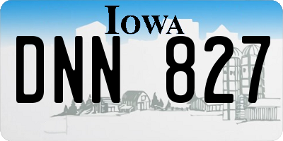 IA license plate DNN827