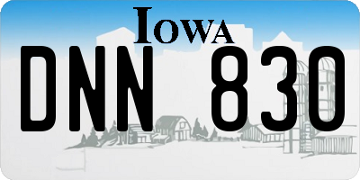 IA license plate DNN830