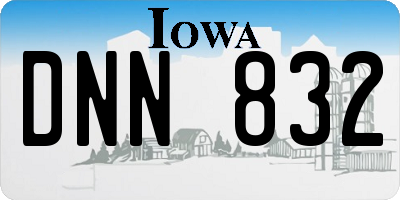 IA license plate DNN832