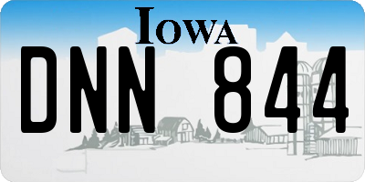 IA license plate DNN844