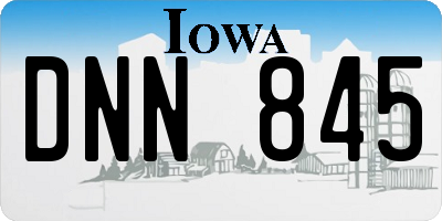 IA license plate DNN845