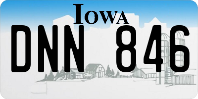 IA license plate DNN846